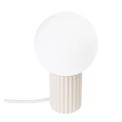 Veioză crem cu abajur din sticlă (înălțime 19 cm) Orbital – Sollux