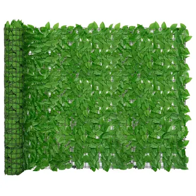 Gossi paravan de balcon, frunze verzi, 600x150 cm