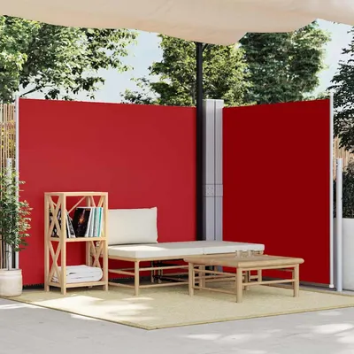 vidaXL Copertină laterală retractabilă, roșu, 170 x 600 cm