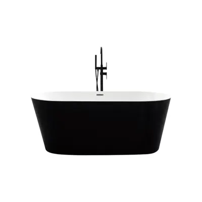 Cada baie freestanding Bella BSM-203 acril 170 x 80 x 58 cm negru mat