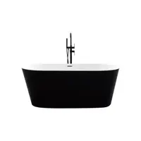 Cada baie freestanding Bella BSM-203 acril 170 x 80 x 58 cm negru mat