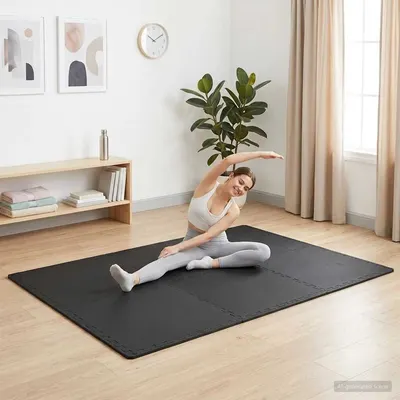 vidaXL Saltele de exerciții, 24 buc., negru, 8,64 ㎡, spumă EVA