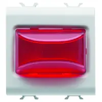 Lampa Indicatoare Proeminenta - 12v C.a./c.c. / 230v C.a. 50/60 Hz - Roșu - 2 Module - Alb - Antibacterian - Chorusmart