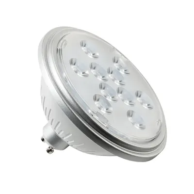 Sursa de iluminat, bec, lampa cu LED-uri QPAR111, GU10, 7W, 3000K 13 ° argint