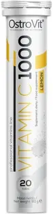 Vitamina C, 1000 mg, lămâie, 20 de comprimate efervescente, OstroVit