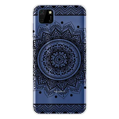 Husa Compatibila cu Huawei Y5P model Mandala, Silicon, TPU Transparent/Negru Engros
