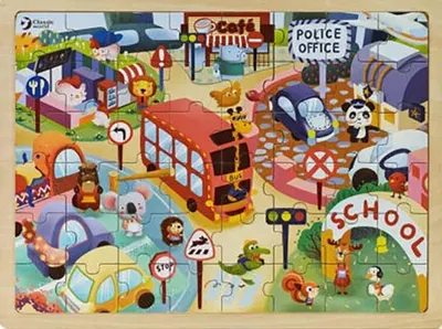 Puzzle din lemn Classic World - Jungla