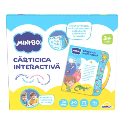 Carticica interactiva, Minibo, 10 pagini cu ilustratii si activitati