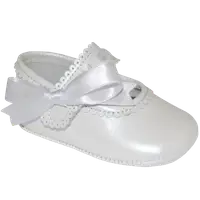 Pantofi bebe A2017 din piele, Panyno, Alb perlat