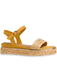 Sandale espadrile din piele intoarsa Maria Kretschmer -