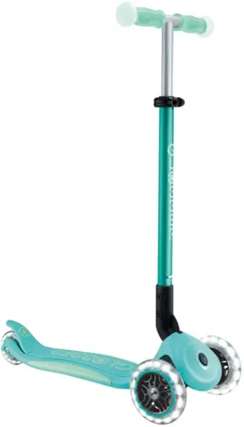 Trotinetă pliabilă Globber - Elite Glow Lights, verde