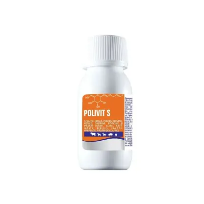 POLIVIT S, multivitamine animale și păsări, flacon, suspensie orală POLIVIT S, multivitamine animale și păsări, flacon, 100ml suspensie orală