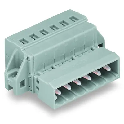 1-conductor male connector; clamping collar; 2.5 mm²; Pin spacing 5 mm; 13-pole; 2,50 mm²; gray