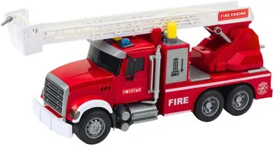 Jucărie pentru copii Lean Toys - Scară de urgență de incendiu cu scară detașabilă, 30 cm