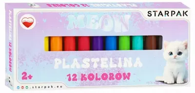 Plastilină Starpak Cuties - Kitty, 12 culori