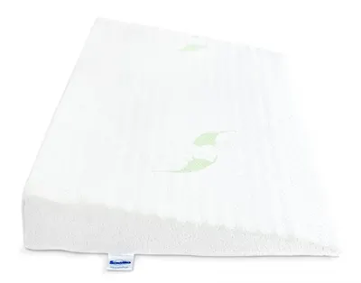 Perna antisufocare pentru patut copii Sensillo Luxe Aloe Vera 38x60 cm,spuma perforata T25 de inalta densitate,husa detasabila