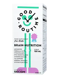Brain-Nutrition Kids cu aroma de capsuni, 150ml, Secom