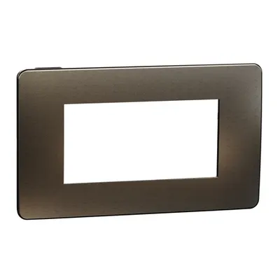Placa ornament, Unica Studio Metal, 4 module, dark aluminiu sau negru