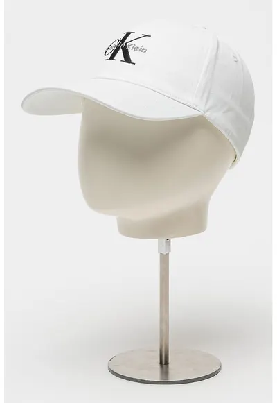 Sapca baseball ajustabila cu logo brodat - Alb