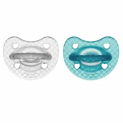 Set 2 suzete bebelusi, Chicco, Physioforma Luxe, Ortodontice, Silicon moale, Fara BPA, 16-36 luni, Gri