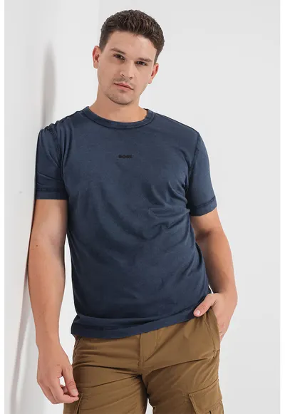 Tricou de bumbac Tokks - Bleumarin