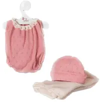 Haine pentru păpușă Asi Dolls - Maria, body corai, căciulă și păturică, 43 cm