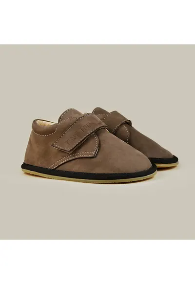 Pantofi Barefoot din piele naturala - Drollo - Maro - Maro