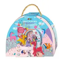 Set creativ DIY portabil - Lumea Fantastica a Unicornilor cu activitati de cusut, construit si joc de rol