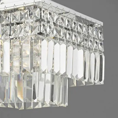 Lampa tavan Poseidon 4 Light Flush Polished Chrome & Crystal