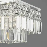 Lampa tavan Poseidon 4 Light Flush Polished Chrome & Crystal