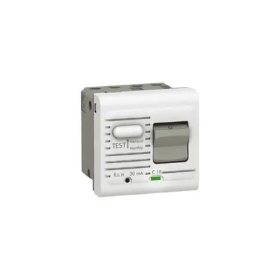 RCBO Arteor - single pole + neutral - 30 mA - 2 module - alb