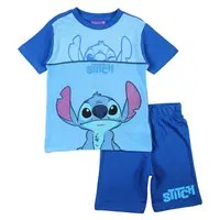 Pijamale copii cu maneca scurta, 100% bumbac, multicolor, Happy Days, Stitch Engros