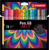 Pixuri marcatoare Stabilo Arty - Pen 68, 24 culori