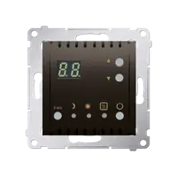 Termostat cu display, 16 (2) A, 230V ~, maron mat metalic