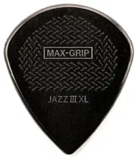 Pene pentru chitară Jim Dunlop - Max-Grip Jazz III XL Stiffo, 1.38 mm, 6 buc. , negre