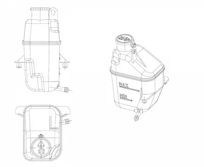 Vas expansiune racire cu capac potrivit MINI (R50, R53), (R52) 06.01-07.08