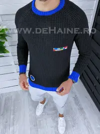Pulover barbati gros slim fit negru T3583 P18-5.3