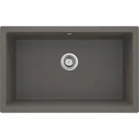 Chiuveta bucatarie compozit sub blat antracit metalic 80 cm Deante Corda