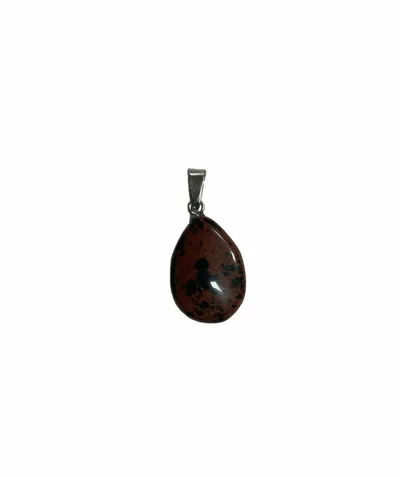 Pandantiv piatra Engros, Lacrima plata, OBSIDIAN MAHONIC, 2.5 cm