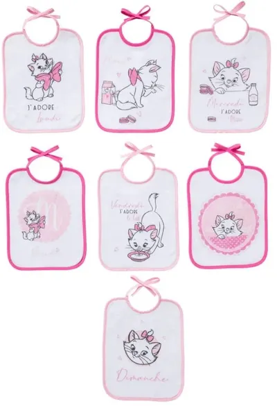Set de bavete Babycalin - Marie, șireturi, 7 buc