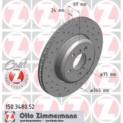 Disc frana ZIMMERMANN 150.3480.52