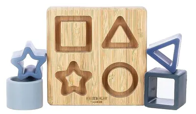 Freeon Free2Play sortator din lemn cu matrițe din silicon - Albastru