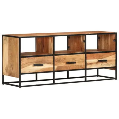 vidaXL Comodă TV, 110x30x45, lemn masiv de acacia