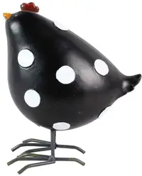Figură decorativă Maison - Gaina , negru-alb