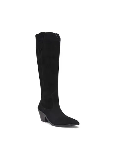 Cizme dama - Piele naturala - Negru - Negru
