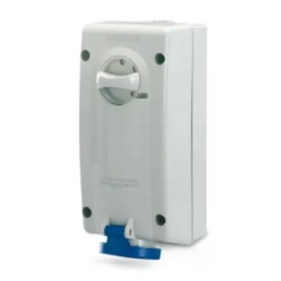 Priza interblocabilan16A 2P+E 6h 200-250V 50Hz 60Hz 106X240MM terminal cu surub Cu interblocaj mecanic
