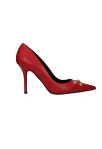 Pantofi stiletto din piele naturala F83776 - Rosu