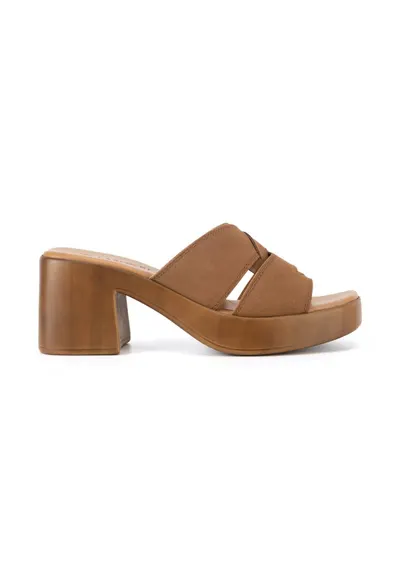 Slapi dama - 590559 - Piele naturala - Maro - Maro