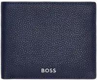 Portofel pentru bărbați Hugo Boss Classic Grained - Albastru închis
