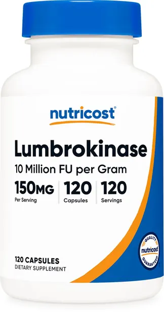 Lumbrokinase, 150 mg, 120 capsule , Nutricost